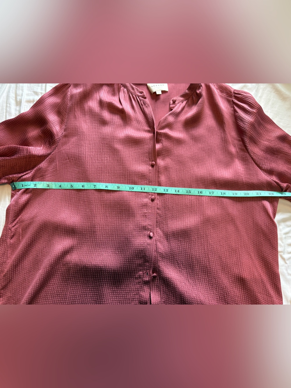 Sezane 100% Silk Lea Blouse in Blush - Picture 11 of 12